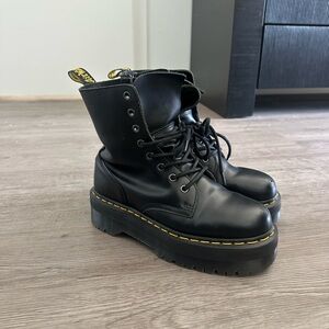 Dr. Martens Black Leather Combat Boots